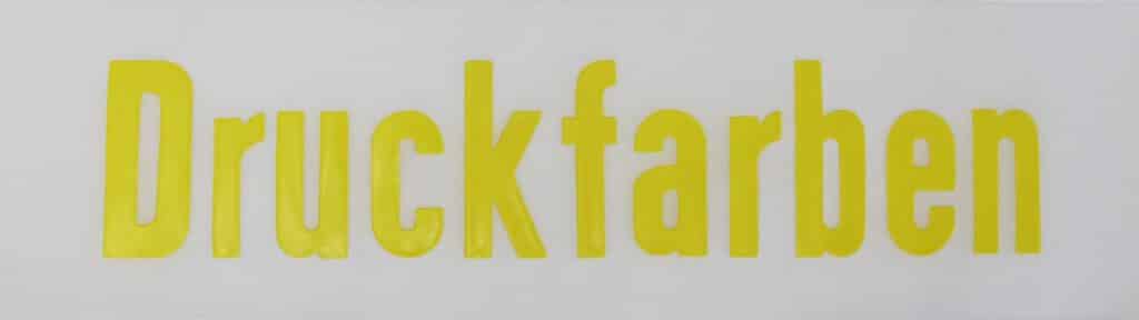 Druckfarben in hellblau.