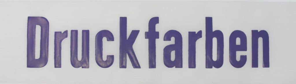 Druckfarben in lila.