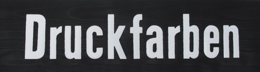 Druckfarben in weiß.